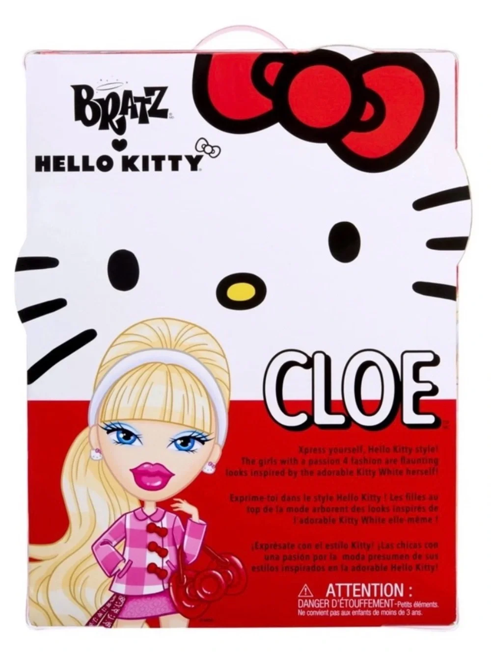 Hello Kitty Bratz Cloe Doll in Pink and Red Outfit
